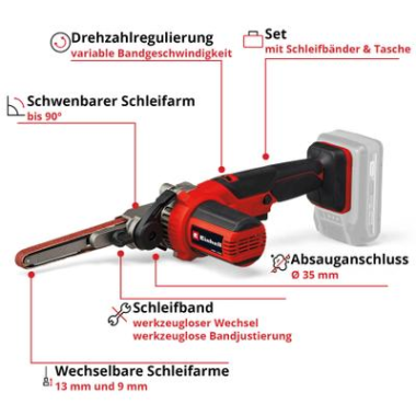 Einhell Akku-Bandfeile TE-BF 18 Li-solo 4461000