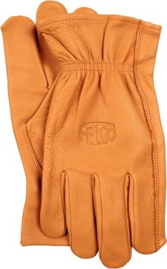 FELCO Handschuhe aus durchstossfestem Premium-Rindsleder, Naturfarbe, Größe L, Felco703L