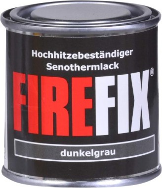 FIREFIX  Ofenlack 125 ml Dose Dunkelgrau, Senothermlack, hitzebeständig bis 500 °C, 2014