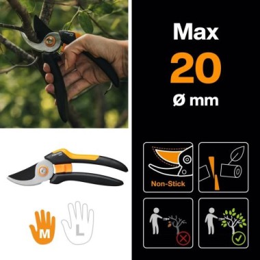 Fiskars Solid Bypass-Gartenschere M P321, 1057162