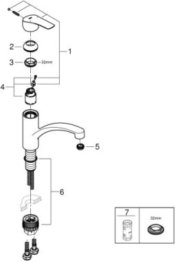 GROHE Start Einhand-Spültischarmatur, 1/2, chrom, 32441002