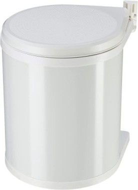 Hailo Compact-Box M Einbau Mülleimer, 15 Liter, für Schranktüren ab 40 cm Breite, weiß, 3555-001