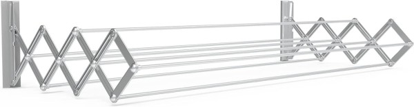 Juwel Wäschetrockner Ruck Zuck 100 (Trockenlänge 6,6 m, Wandtrockner ausziehbar, Breite 100 cm, max. Belastbarkeit 20 kg) 40132, silber 40132