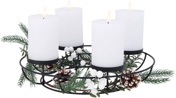 Koopman Adventskranz mit LED-Kerzen, Ø 33 cm, MC5801030