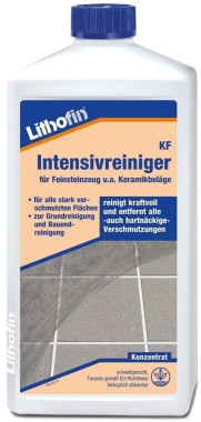 Lithofin KF Intensivreiniger, Grundreiniger für Feinsteinzeug und andere Keramikfliesen, 1 Liter, 180-11