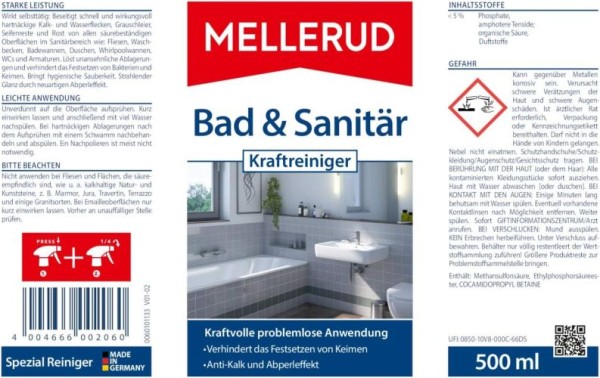 MELLERUD Bad & Sanitär Kraftreiniger 0,5 L, 2001002060