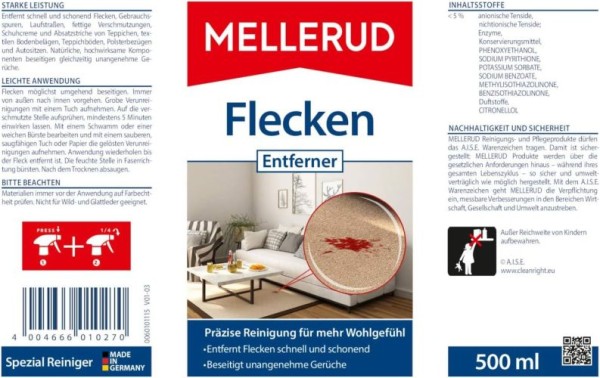 Mellerud Flecken Entferner 0,5 L, 2002010270