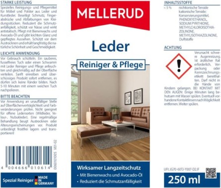 Mellerud Leder Reiniger & Pflege 0,25 L, 2001010614