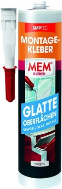 MEM Montage-Kleber für Glatte Oberflächen 390g Hellgrau, 30822592