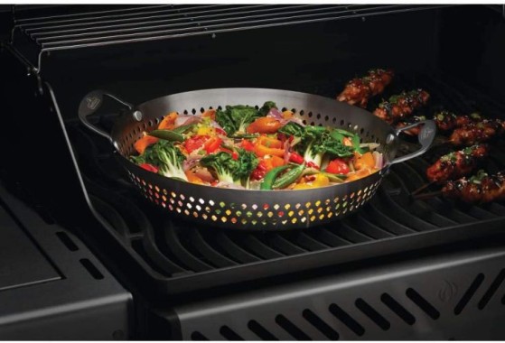 Napoleon Perforierter Edelstahl-Grill-Wok, Grillzubehör, 56027