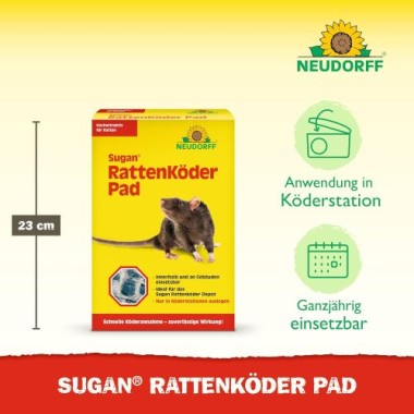 Neudorff - Sugan Ratten-Köder-Pad, 400 g, 03026