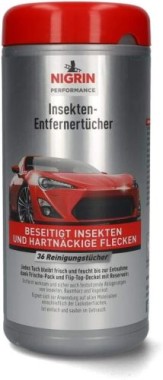 NIGRIN Performance Insekten-Entfernertücher, 36 Stück, 74649