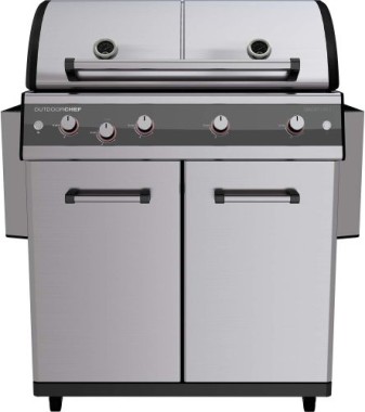 Outdoorchef Dualchef S 425 G, Edelstahl Gasgrill mit Seitenkocher, 18.700.11