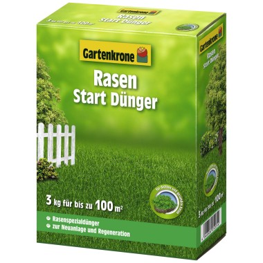 Gartenkrone Rasen-Start-Dünger, 3 kg, bis zu 100m², 7696