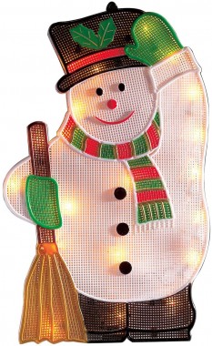 LED Fensterbild Schneemann