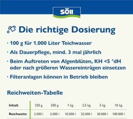 Söll TeichFit Grundpflegemittel, 500 g für 5.000 Liter, 81792