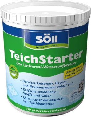 Söll TeichStarter Universal-Wasseraufbereiter - wasserstabilisierendes Teichpflegemittel, 1 kg, 80474