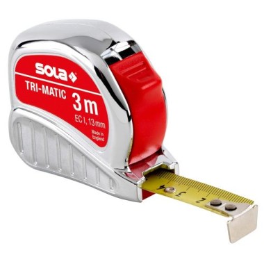 SOLA Bandmaß TRI-MATIC 3 - 3m / 13mm, 50023201
