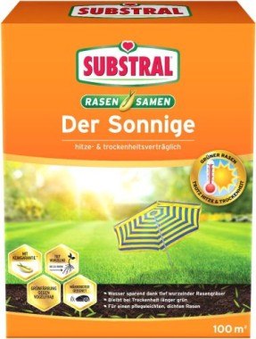Substral Rasensamen Der Sonnige, Rasensamenmischung für sonnige und trockene Standorte, 2,25 kg, 89998C