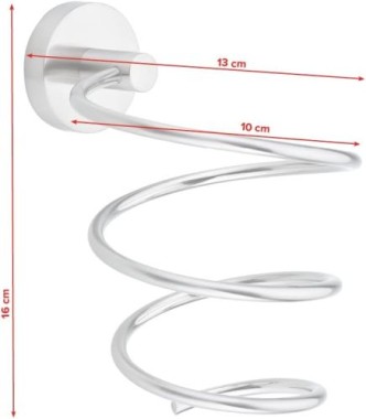 tesa Moon Fönhalterung, Edelstahloptik, inkl. Klebelösung, 40311-00000-00