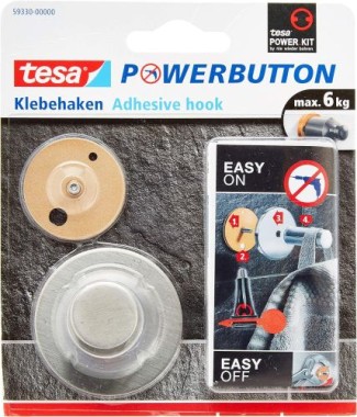 Tesa Powerbutton Classic Haken Rund, 59330-00000-01