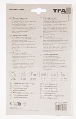 TFA Dostmann Analoges Thermo-Hygrometer mit Metallring, 45.2027