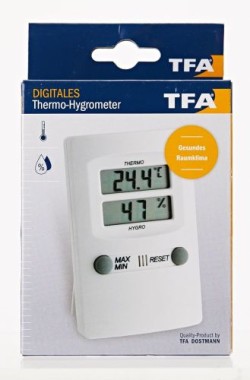 TFA Dostmann Digitales Thermo-Hygrometer Weiß, 30.5000.02