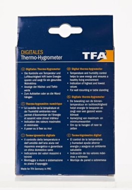 TFA Dostmann Digitales Thermo-Hygrometer Weiß, 30.5000.02