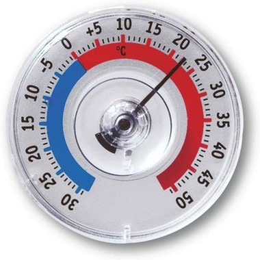 TFA Dostmann Twatcher Fensterthermometer, 14.6009.30, außen, wetterfest, L 80 x B 80 x H 27 mm 14.6009.30