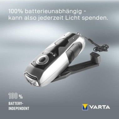 VARTA Handkurbel Dynamo Light wiederaufladbar, 17680101401