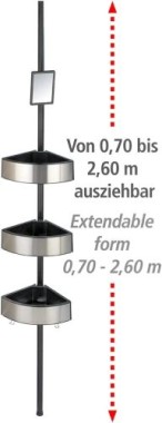 WENKO Teleskop Duschecke Premium Big Black 23862100