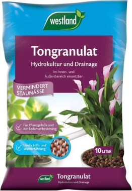 Westland Tongranulat – Pflanzgranulat, ohne chemische Zusätze, für Innen- und Außenbereich, 10 Liter, 731502