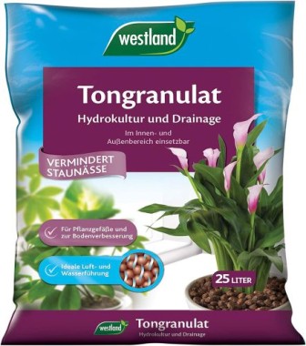 Westland Tongranulat – Pflanzgranulat, ohne chemische Zusätze, für Innen- und Außenbereich, 25 Liter, 731533