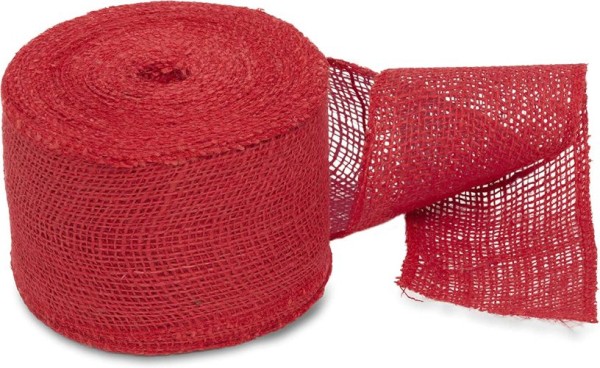 Windhager Jute-Wickelstreifen , 10 cm x 25 m, rot 05852