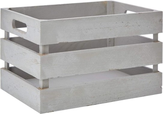 Zeller Aufbewahrungs-Kiste, Vintage grau, Holz, 31 x 21 x 19,5 cm, 15136