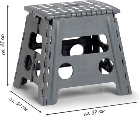 Zeller Klapphocker groß, Kunststoff, anthrazit, 13035