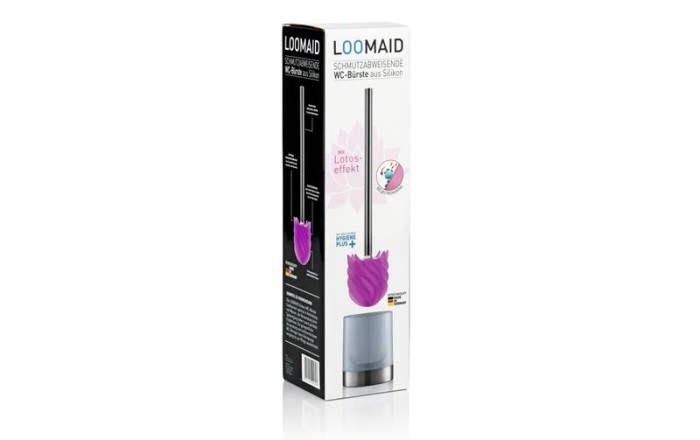 Loomaid WC-Garnitur Silikon, Pink / Edelstahl, 09484