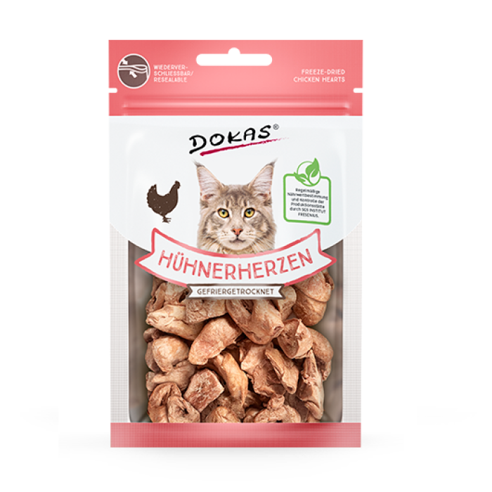 Dokas Hühnerherzen, gefriergetrocknet 15 g (Katze) 204203