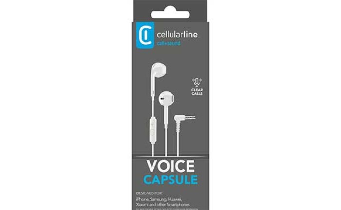 Cellularline Pod Headset VOICE CAPSULE für 3,5mm Klinkenbuchse AUCAPSULEW