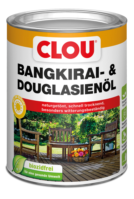 Clou Bangkirai Holzöl: Schutz, Pflege & Farbtonauffrischung für Außen, 750 ml, 945342