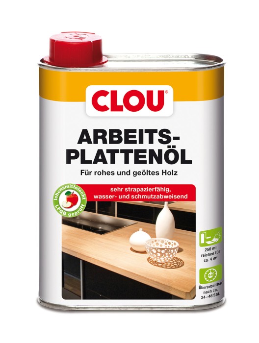 Clou Arbeitsplatten-Öl, für wasserabweisende Oberflächen, 250 ml, 945347