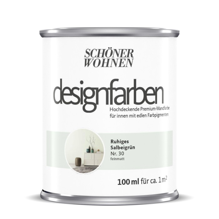 Schöner Wohnen Designfarbe Ruhiges Salbeigrün Nr.30, 100 ml, 949101009536