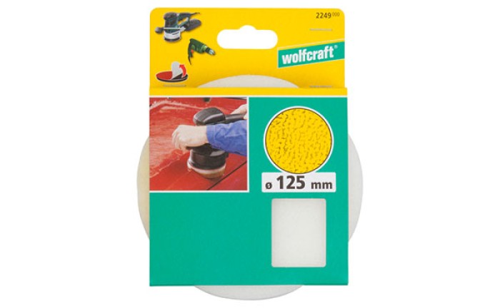 Wolfcraft Haft-Polierschwamm fixoflex, Ø 125 mm, 2249000