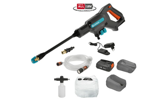 Gardena Akku-Mitteldruckreiniger AquaClean 24/18V P4A Ready-To-Use Set 14800-32