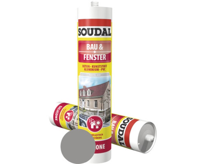 Soudal Bau+Fenster 300ml grau 118522