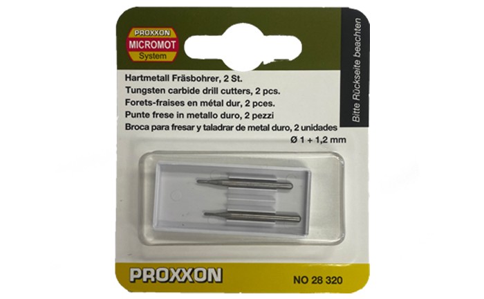 Proxxon Fräsbohrer 2 Stück 1,0+1,2mm, 28320