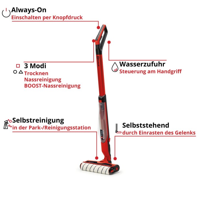 Einhell Akku-Hartbodenreiniger CLEANEXXO Solo, 3437110