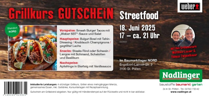 GRILLKURS Weber Streetfood, 18.06.2025, Nadlinger NORD, 180625