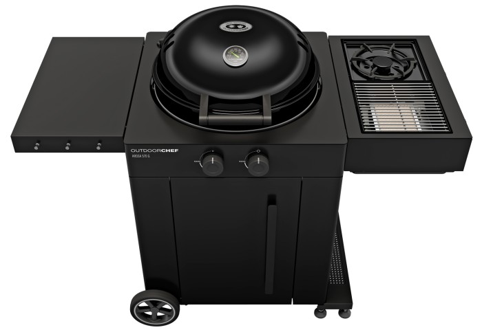 Outdoorchef Gas Kugelgrill AROSA 570 G EVO PLUS Black - mit Blazing-/ Cooking Zoner, 18.128.79