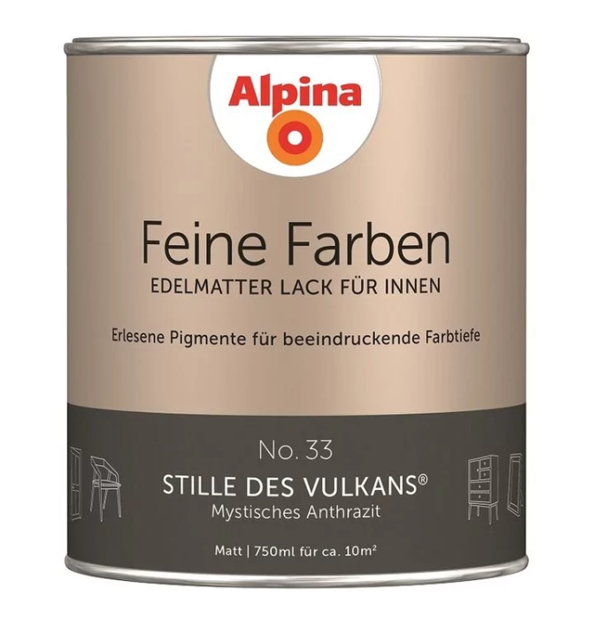 Alpina Feine Farben Sprühlacke, Stille des Vulkans, 750 ml, 984085